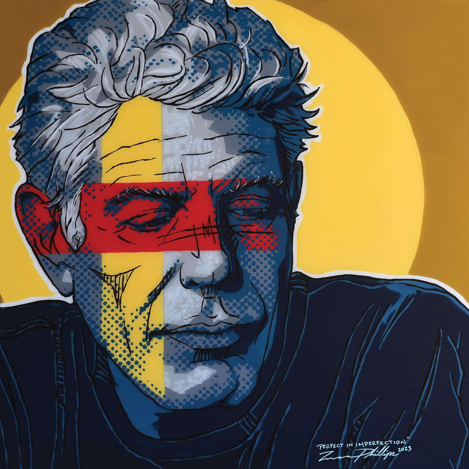 Pop art painting of Anthony Bourdaine